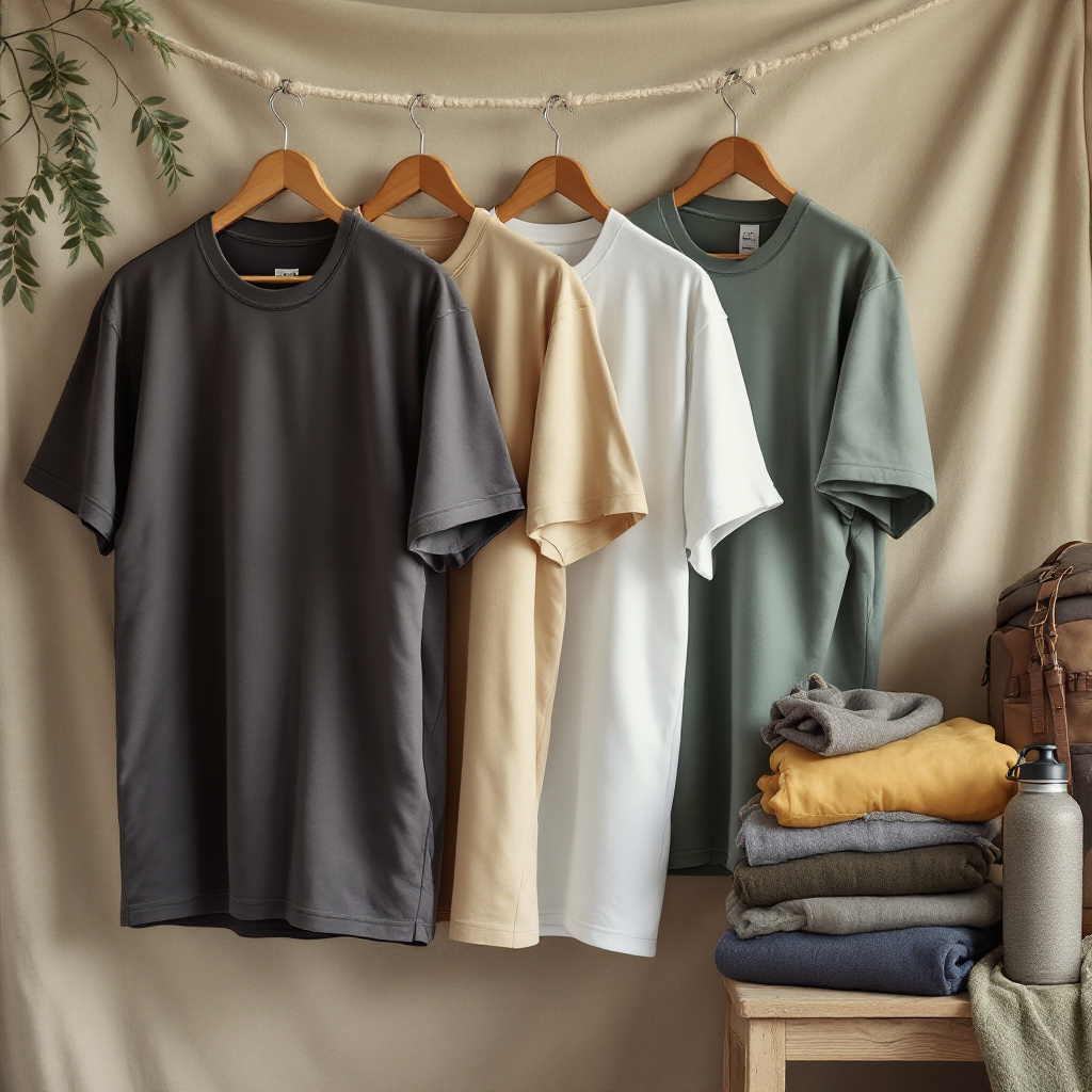 Welches Material T-Shirt schnelltrocknend Camping – Funktionsshirts aus Polyester und Merinowolle auf Bügeln